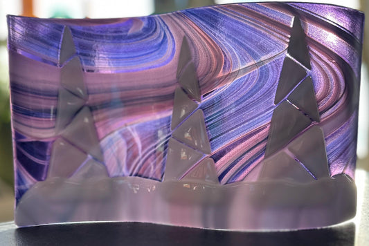 Northern Lights, Aurora Borealis, SnowyTrees, Serene Winter Scene, Nature Inspired, Nature Decor, Handmade Art, Scenic Display, Unique Gift