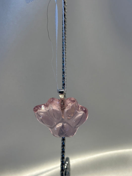 Cat Paw Prints pink, Regular Cat Size, Handmade Pink Paw Prints, Cat Lover Gift, Home Decor, Pink Toe Beans. Pendant or suncatcher.