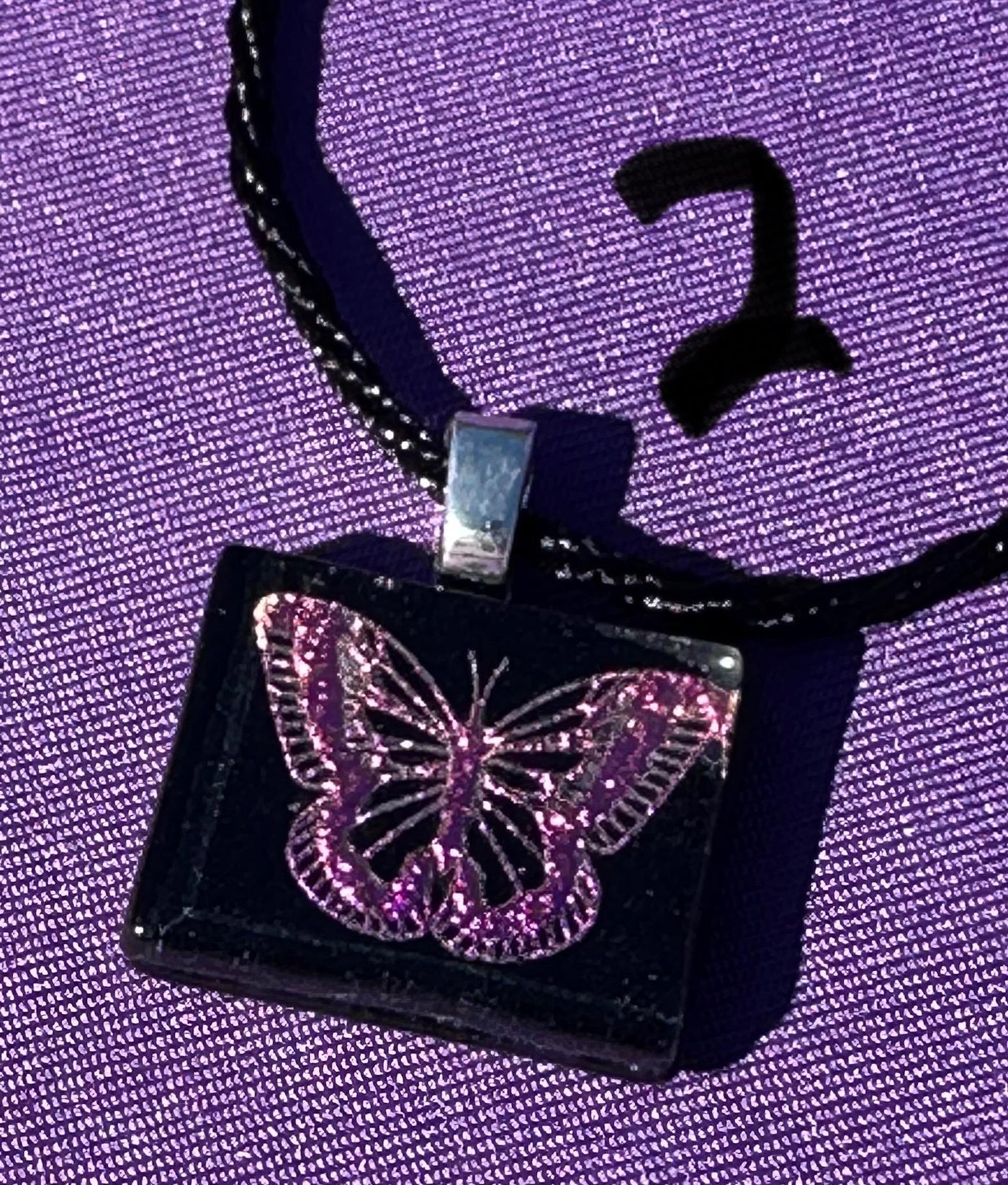 Dichroic Fused Glass Butterfly Pendants, Handmade Necklace, Fused Glass, Artisan Jewelry, Gift for Her, Unique Design, Butterfly Jewelry