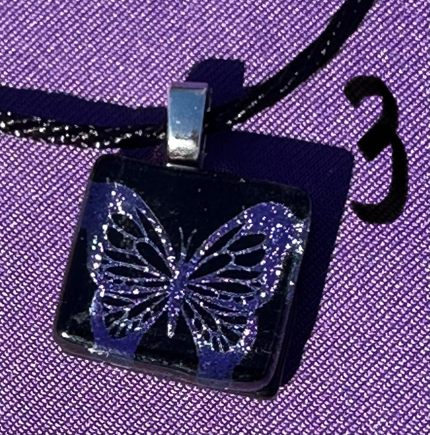 Dichroic Fused Glass Butterfly Pendants, Handmade Necklace, Fused Glass, Artisan Jewelry, Gift for Her, Unique Design, Butterfly Jewelry