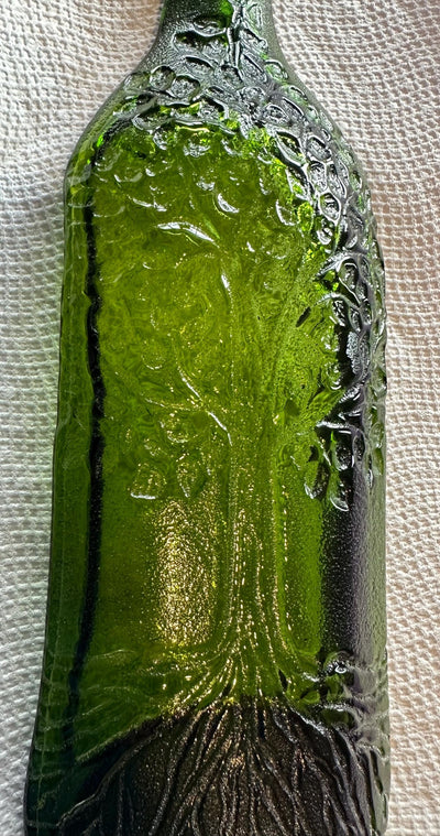 Green Tree of Life Spoon Rest, Upcycled Wine Bottle Art, Functional Art, Handmade Kitchen Decor, Unique Gift, Eco Friendly Art, Gift forHome